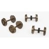 11 Tooth Geared Wheelsets -- 40`/110 ROCO/AHM Alco C424 Wheelsets: 2 Geared 11T SG x .307` OD 2 Trail, HO, Northwest Short Line 