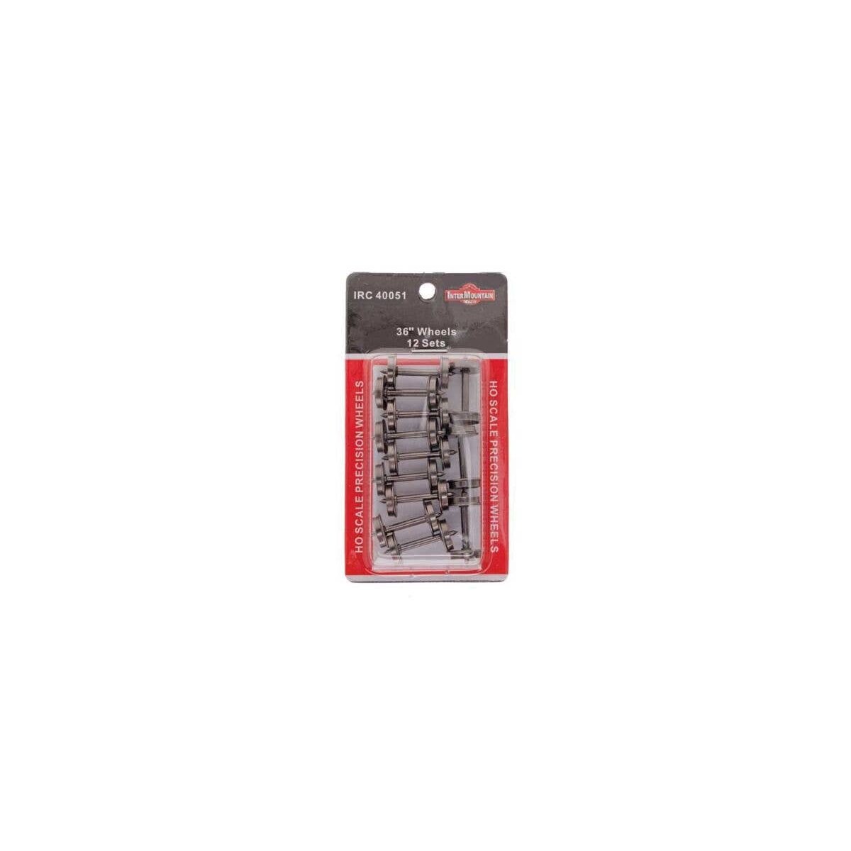 All Brass Insulated Wheel Sets pkg(12) -- 36′, HO, Intermountain Railway Company 40051