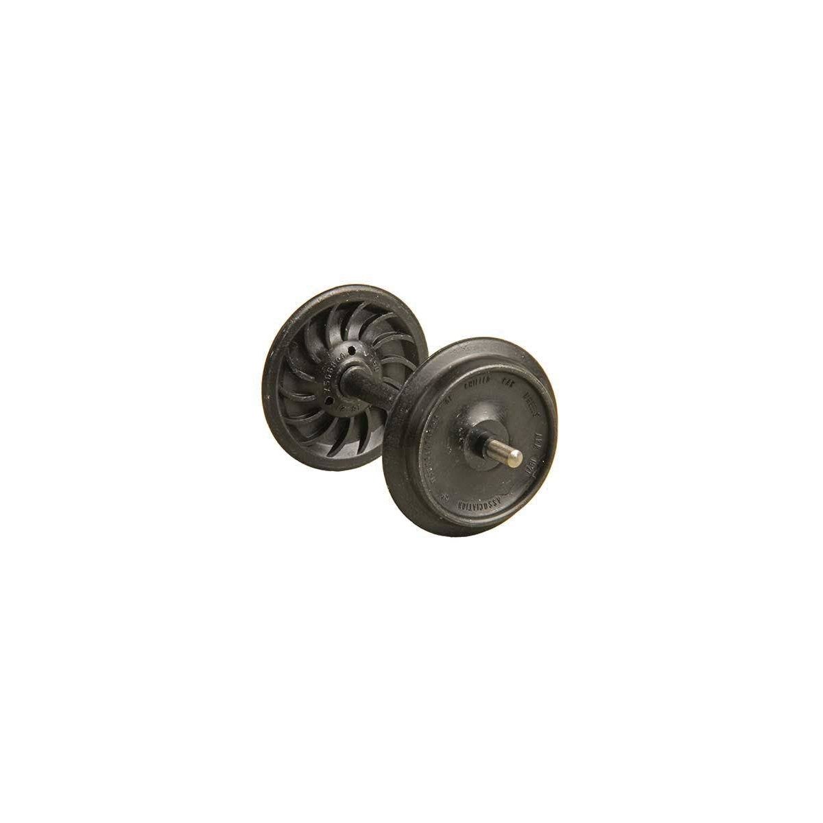Ribbed-Back Metal Wheelsets -- 33` Diameter for 1/29 Scale or 36` for 1/32 (1) Scale (black) 1 Set, G, Kadee Quality Products 96
