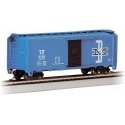 Pullman-Standard PS-1 40′ Steel Boxcar - Ready to Run - Silver Series(R) -- Boston & Maine 2109 (blue, black, white McGinnis B