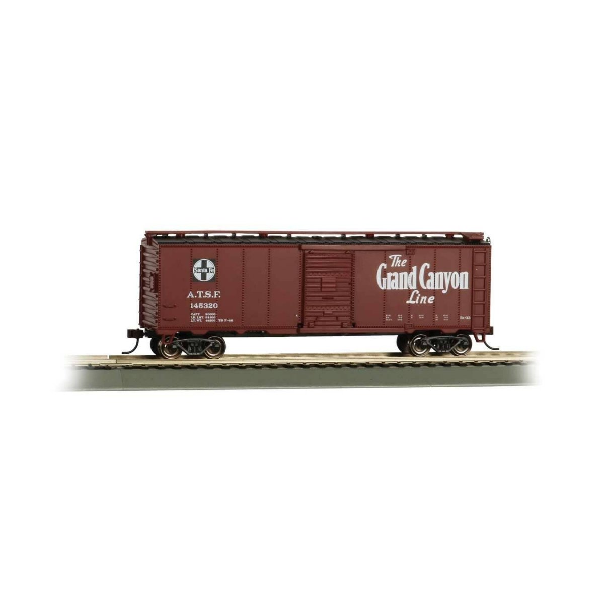 40′ Steel Boxcar - Ready to Run -- Atchison, Topeka & Santa Fe (Boxcar Red Map Scheme, ′Grand Canyon Line′)