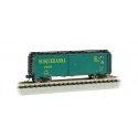 AAR 40` Steel Boxcar - Ready to Run - Silver Series(R) -- New York, Susquehanna & Western (green, black, yellow, `Suzy Q` Logo),