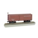 34′ Wood Old Time Boxcar - Ready to Run - Silver Series(R) -- Pennsylvania Railroad 6193 (Boxcar Red, Lines Lettering) HO, Bac