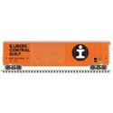 Postwar 50′ Double-Door Boxcar - Ready to Run - Master(R) -- Illinois Central Gulf 514309 (orange, white, black), HO Atlas Mod