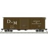 40′ Postwar Boxcar with 8′ Door - Ready to Run - Master(R) -- Detroit and Mackinac 3113 (Boxcar Red, white)