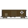 40′ Postwar Boxcar with 8′ Door - Ready to Run - Master(R) -- Erie 87243 (Boxcar Red, white, black)