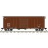 40′ Postwar Boxcar with 8′ Door - Ready to Run - Master(R) -- Kansas City Southern 21233 (Boxcar Red, white)