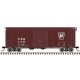 40′ Postwar Boxcar with 8′ Door - Ready to Run - Master(R) -- Pennsylvania Railroad 71349 (Tuscan, white, Plain Keystone, U-