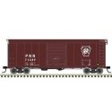 40` Postwar Boxcar with 8` Door - Ready to Run - Master(R) -- Pennsylvania Railroad 71426 (Tuscan, white, Plain Keystone, U-1 Wh