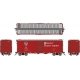 GN 40′ 12-Panel Boxcar w/Late Improved Dreadnaught Ends - Ready to Run -- Great Northern (Chinese Red, black, white)