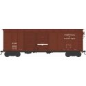 X31 B2 Double-Door Round Flush Roof Boxcar - Ready to Run -- Norfolk & Western 49222 (Blt. 12-36 Repack 3-47, Boxcar Red), HO, B