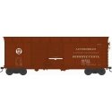 X31F Double-Door Turtle-Roof Boxcar w/Loader - Ready to Run -- Pennsylvania Railroad 81569 (Blt. 6-34 Repack 9-47, Tuscan, Circl
