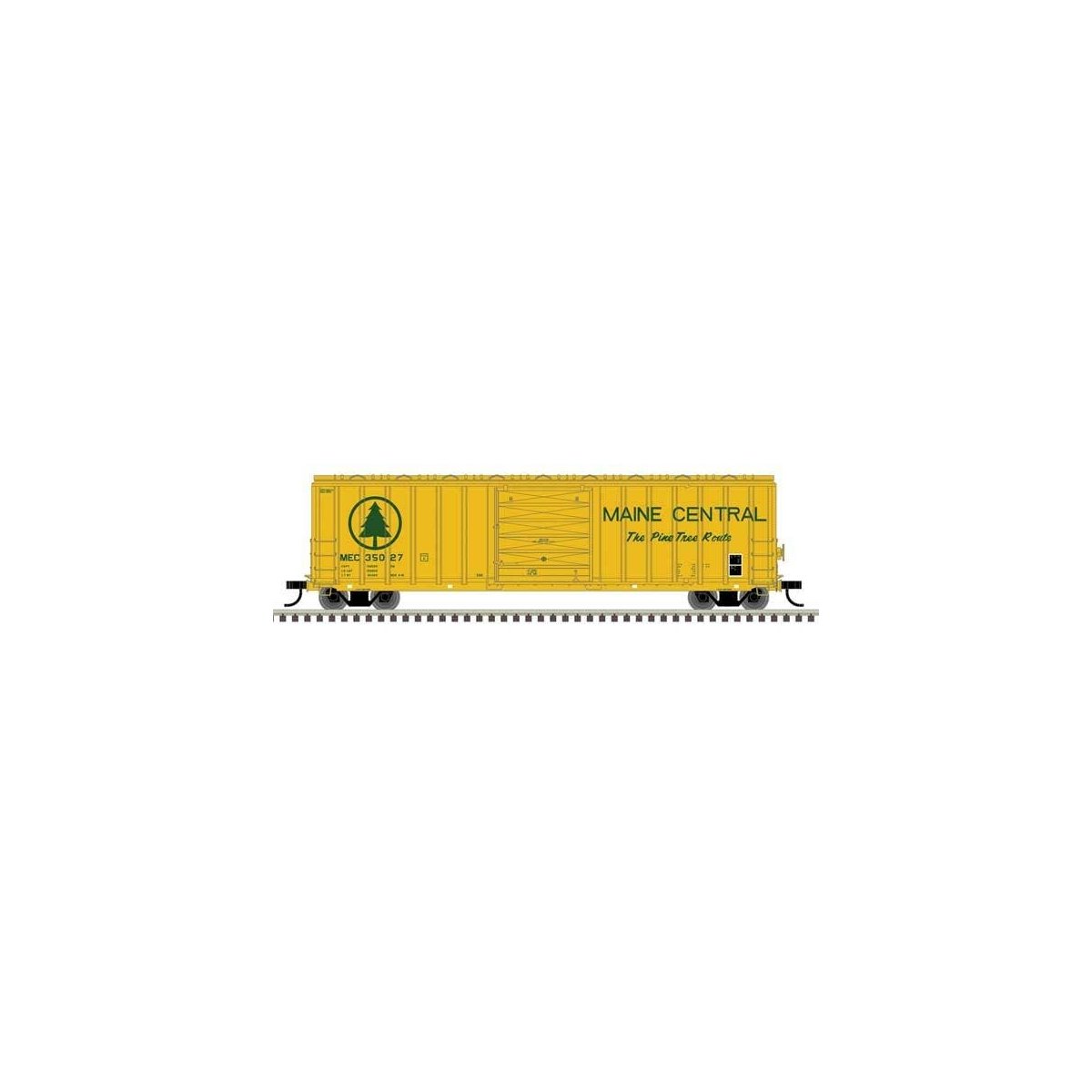 Berwick 50′ Boxcar - Ready to Run - Master(R) -- Maine Central 35027 (Harvest Gold, green)