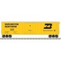 50′ Plug-Door Boxcar - Ready to Run - Master(R) -- Burlington Northern RBBN 64175 (yellow, black), HO, Atlas Model Railroad Co