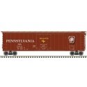 50′ Plug-Door Boxcar - Ready to Run - Master(R) -- Pennsylvania Railroad 21290 (Tuscan, white, Shadow Keystone), HO, Atlas Mod