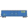 Evans 53Õ Double-Plug-Door Boxcar - Ready to Run -- CSX 190840 (blue, yellow)