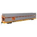 89′ Flatcar w/Bi-Level Shielded Auto Rack - Ready to Run -- Illinois Central Gulf Rack / Trailer-Train Flatcar TTBX 965515, HO
