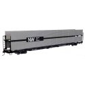 89′ Flatcar w/Bi-Level Shielded Auto Rack - Ready to Run -- Norfolk & Western Rack & Flatcar 412053, HO, WalthersMainline 8124