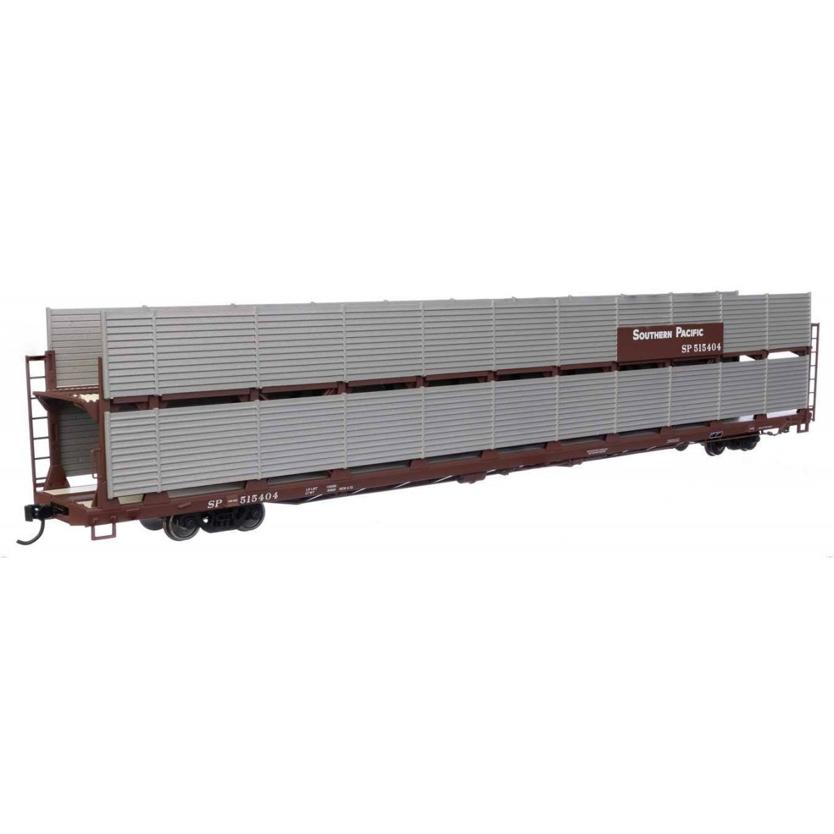 89′ Flatcar w/Bi-Level Shielded Auto Rack - Ready to Run -- Southern Pacific(TM) Rack / Flatcar 515404