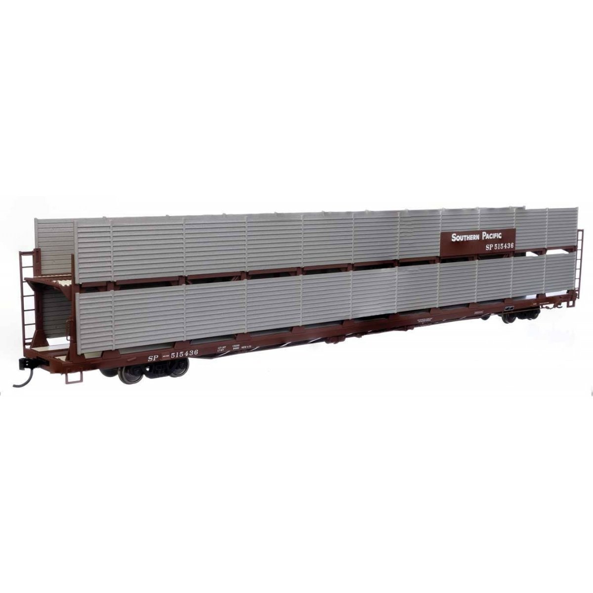 89′ Flatcar w/Bi-Level Shielded Auto Rack - Ready to Run -- Southern Pacific(TM) Rack / Flatcar 515436