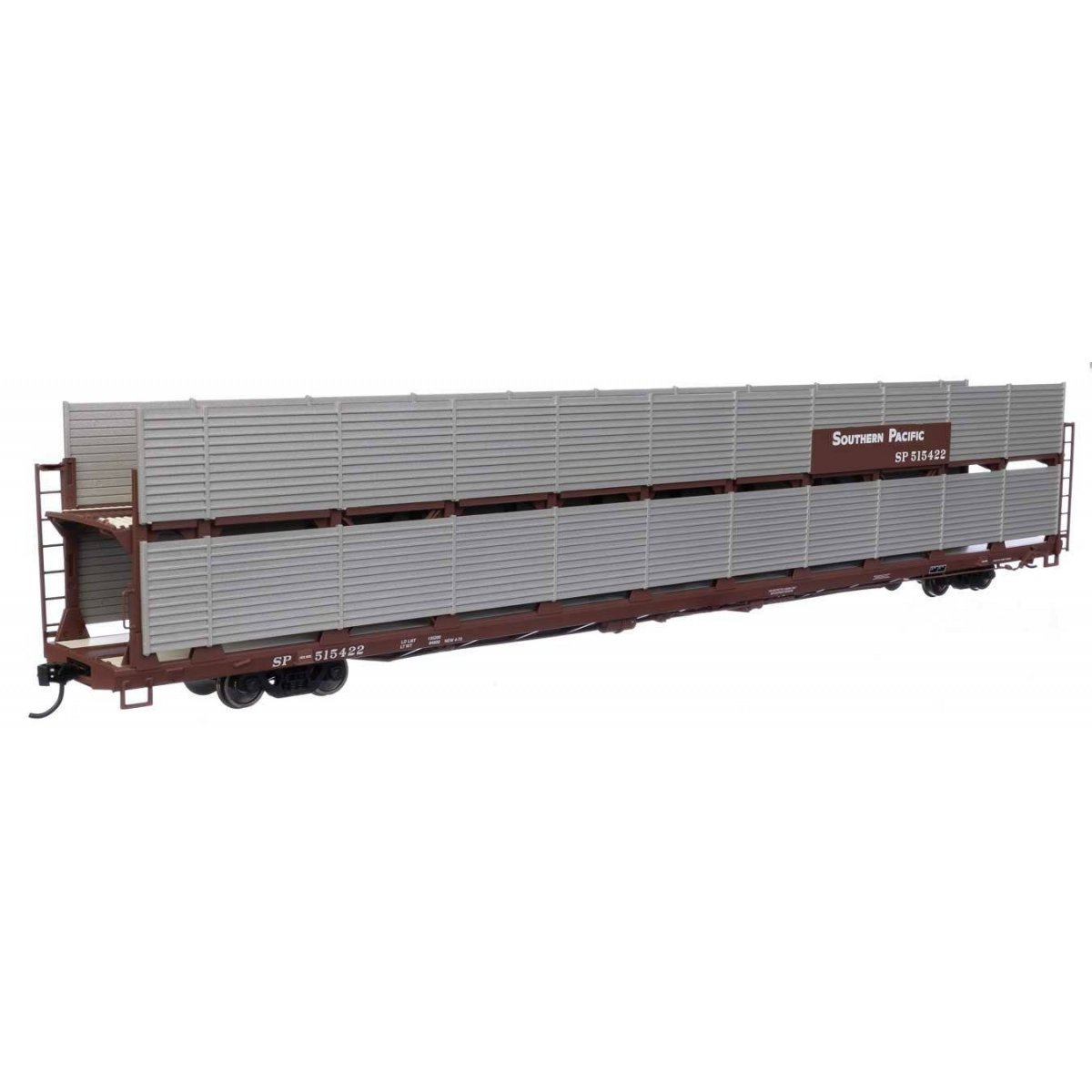 89′ Flatcar w/Bi-Level Shielded Auto Rack - Ready to Run -- Southern Pacific(TM) Rack / Flatcar 515422