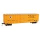 50′ ACF Exterior Post Boxcar - Ready to Run -- Mississippi Export Railroad MSE 836 (yellow, black, white)