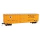 50′ ACF Exterior Post Boxcar - Ready to Run -- Mississippi Export Railroad MSE 863 (yellow, black, white)