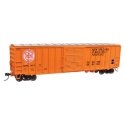50′ ACF Exterior Post Boxcar - Ready to Run -- New Orleans Public Belt Railroad 4017 (orange, black, red, white), HO, Walthers